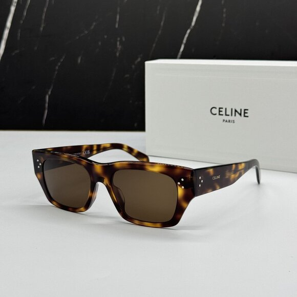 NEW CELINE CL40297U 53E HAVANA WOMEN SUNGLASSES CELINE - Picture 1 of 10